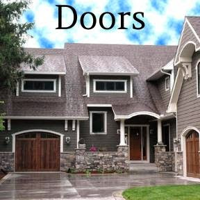 D.F. Painting paints and stains all exterior doors 